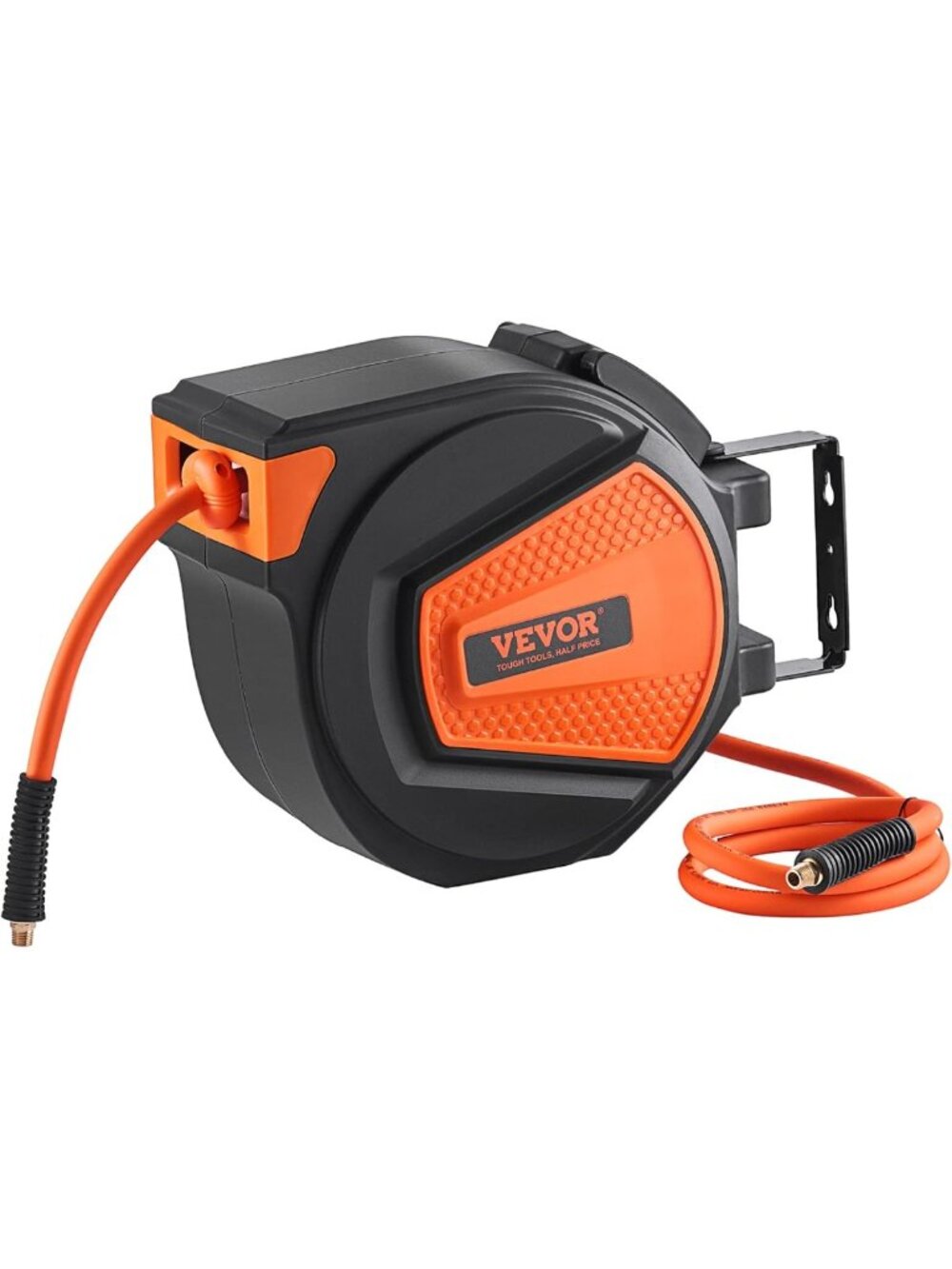Retractable Air Hose Reel 3/8" x 50FT Hybrid Hose, Max 300PSI, Heavy-Duty Design